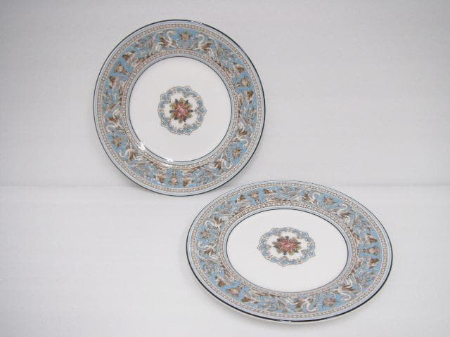 245/未使用 ウェッジウッド フロレンティーン ターコイズ トリオ ペアセット