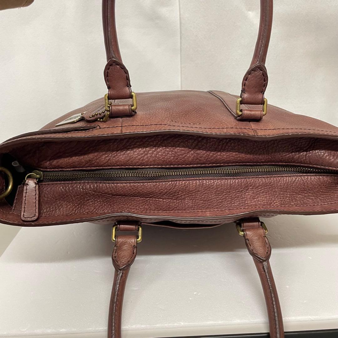 COACH コーチ トートバッグ ブリーカー チャーム付 レザー カーキ A4