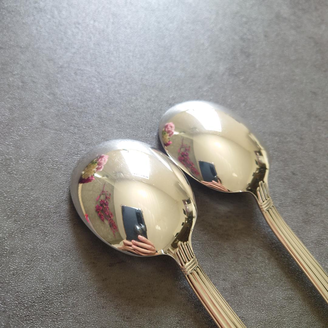 希少 美品 クリストフル アリア コンソメスプーン 2点