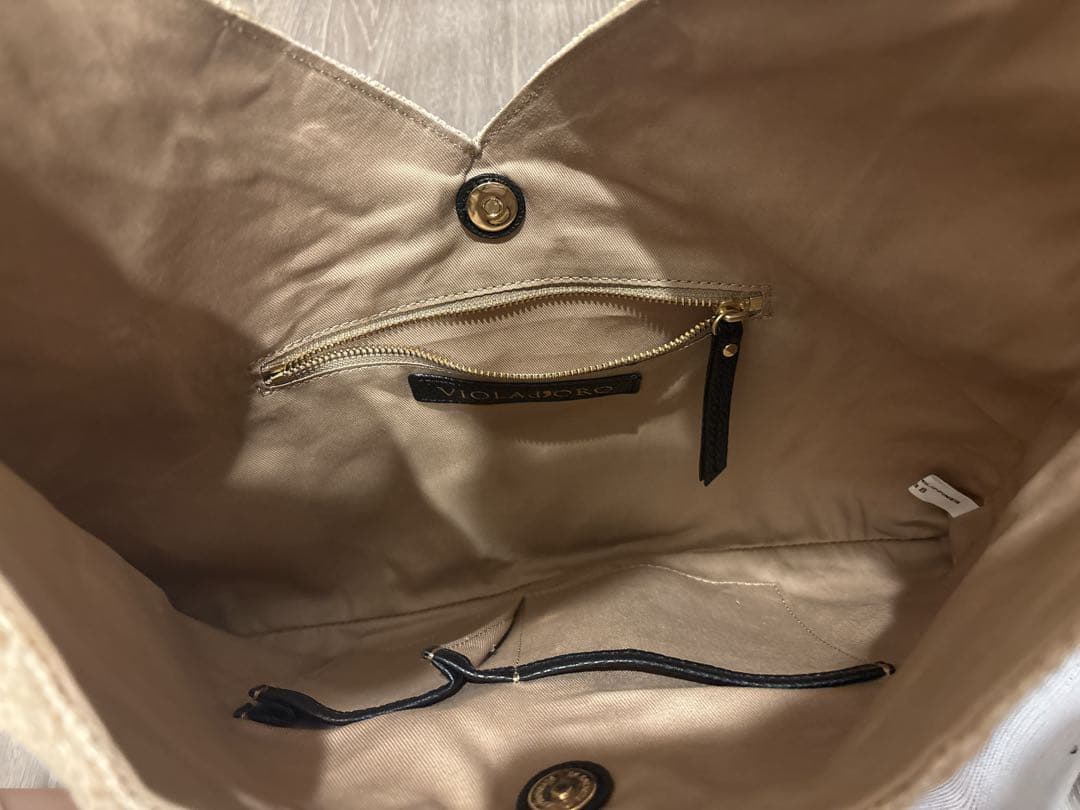 VIOLAd’ORO　かごバッグ　アバカ　メッシュトートバッグ