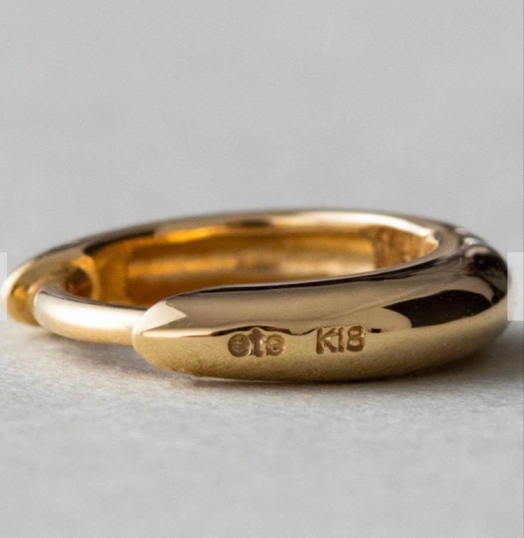 ete K18YG フープ ピアス 【片耳】