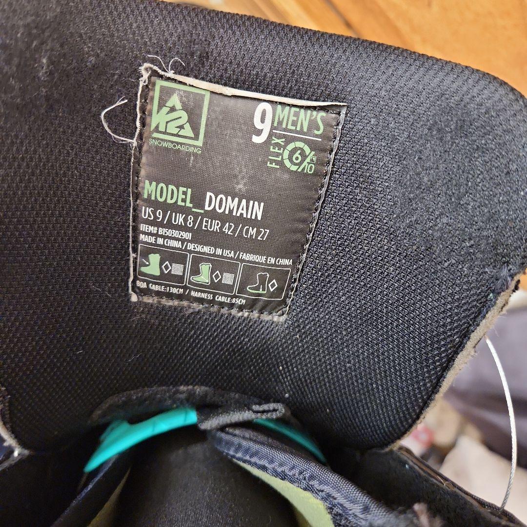 K2 スノーボード ブーツ 27cm　ダブル　BoA　ボア　domain
