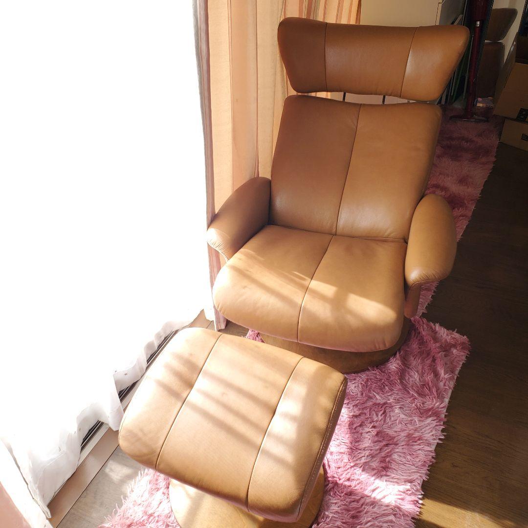 【送料込み】NITORI パーソナルチェア/オットマンあり☆リクライニングソファ