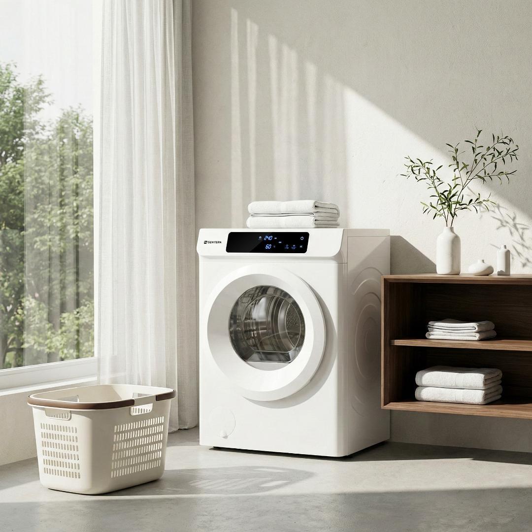 タイムセール！新作の衣類乾燥機　家庭用　8kg大容量　優しく乾燥　WHITE