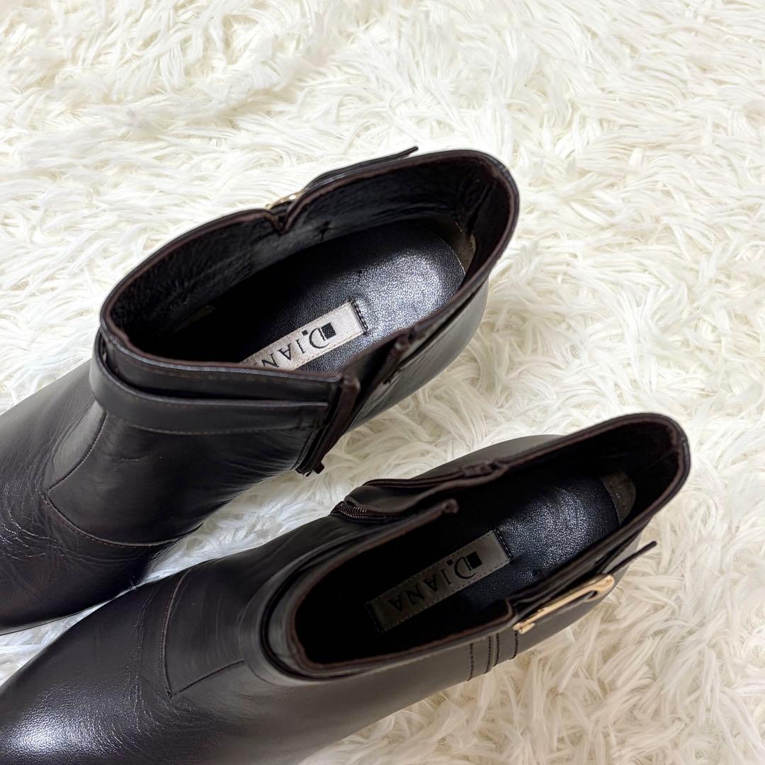 未使用品✨DIANA ショートブーツ ベルト ブラウン 日本製 23.5cm