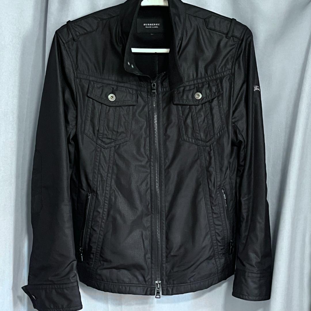 バーバリー ブラックナイロンジャケット L BURBERRY