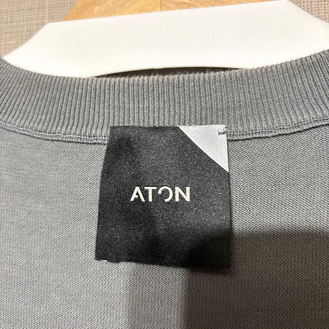 ATON ニット 6 SUVIN COTTON OVERSIZE SWEATER