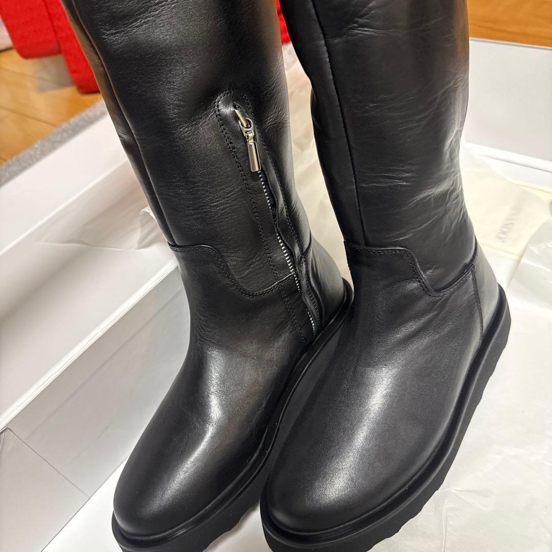 Caminando ロングブーツ　black leather