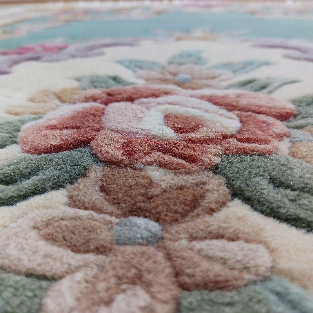 専用Y2690-3 高級中国段通 ウール100% ハンドカット 153×91㎝