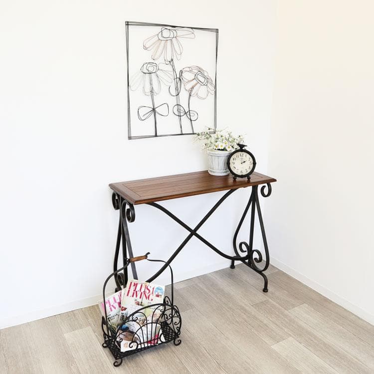 壁掛け飾り 花 アイアン ワイヤー