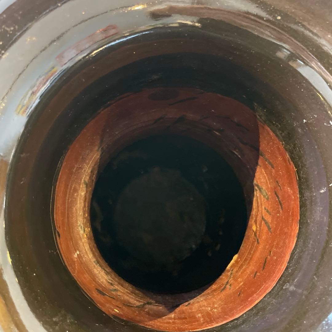 志がらき焼　飾り壺・双耳壺・花器・インテリア・大きいサイズ