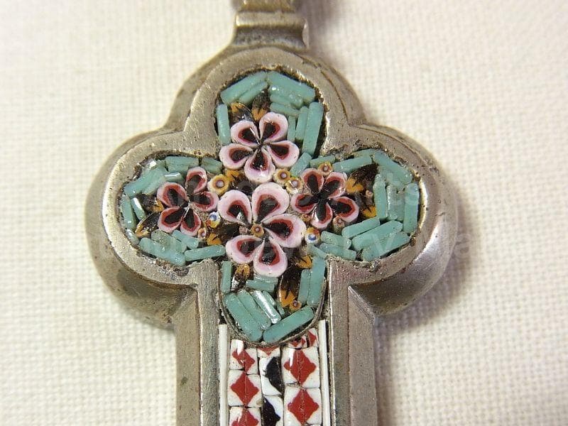 c1536イタリア マイクロモザイクタイル クロス 《大型サイズ（M）》