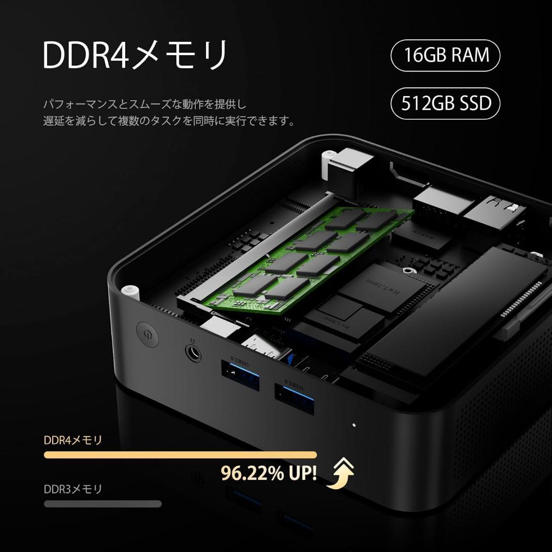 ミニPC 第12世代インテルAlder Lake N100 T9 Windows