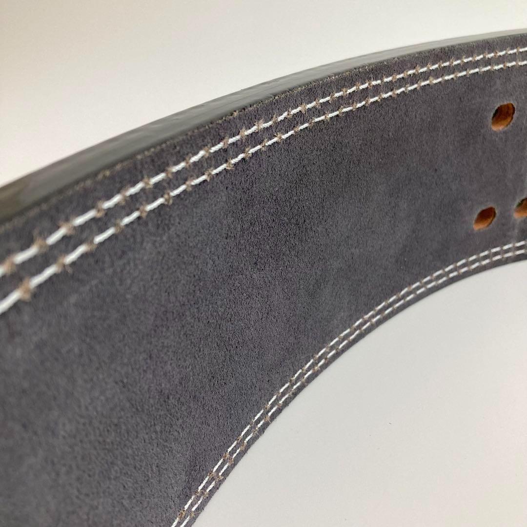 パワーベルト レバーアクション Sサイズ ワンタッチ可変式 本革 緑×艶シルバー