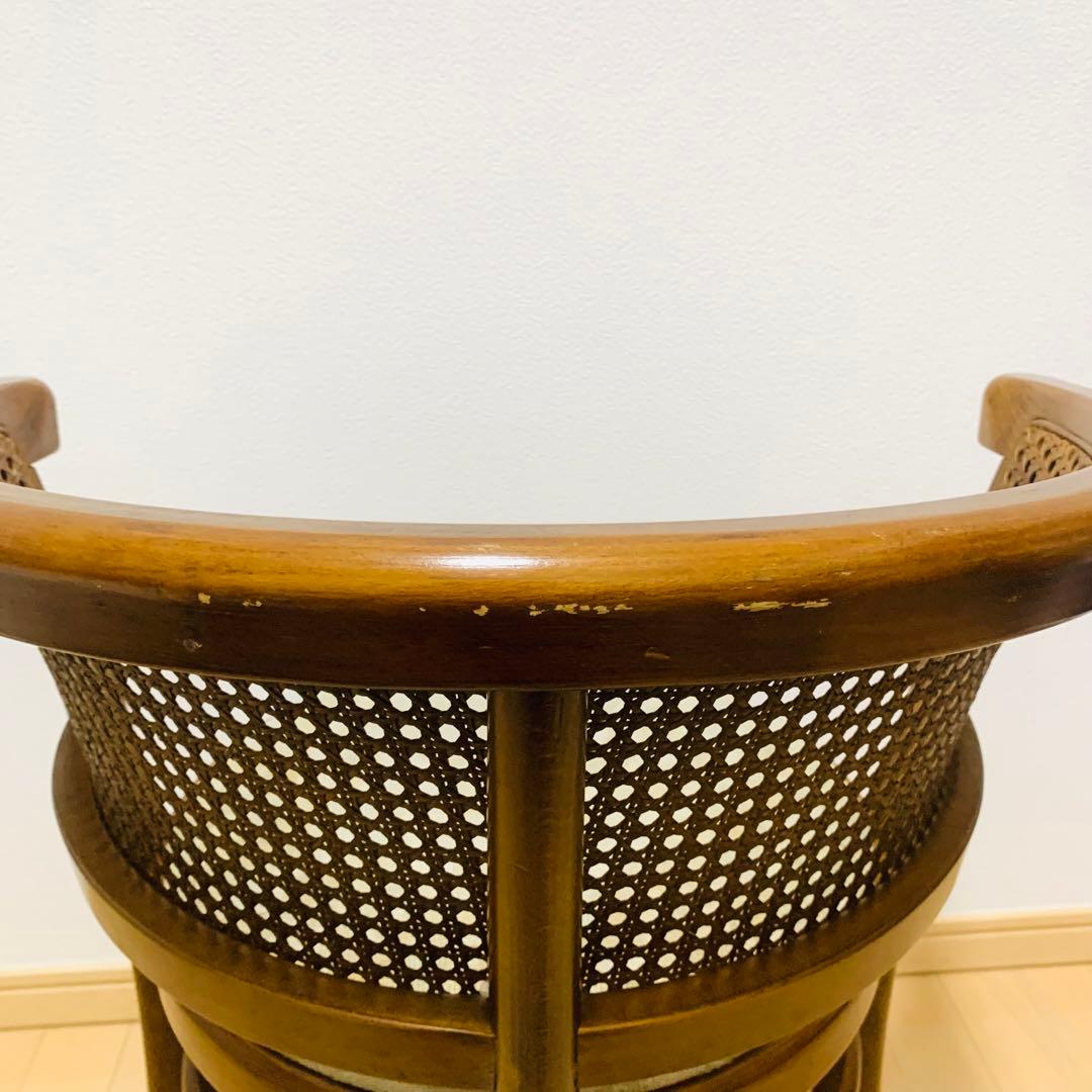 【希少】カリモク家具 ラタンバック ダイニングチェア 2脚