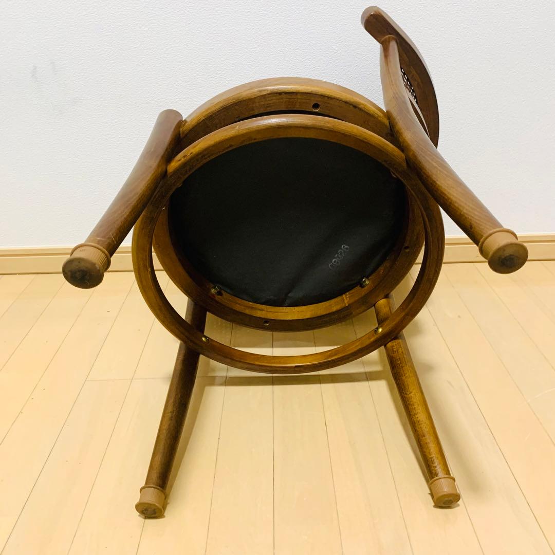 【希少】カリモク家具 ラタンバック ダイニングチェア 2脚