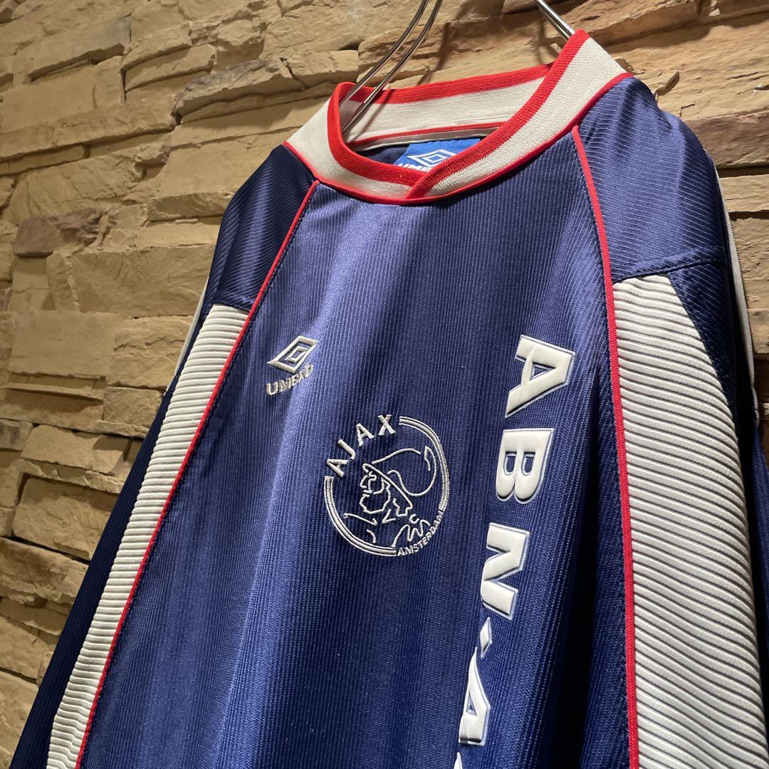 【希少】UMBRO×アヤックス/99-00/長袖ユニフォーム/刺繍ロゴ/L