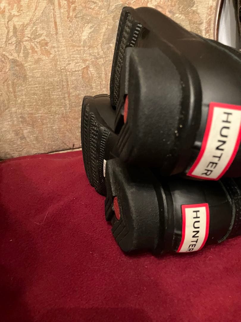 ハンター Hunter スノー レイン ブーツ　黒　ブラック　レディース　美品