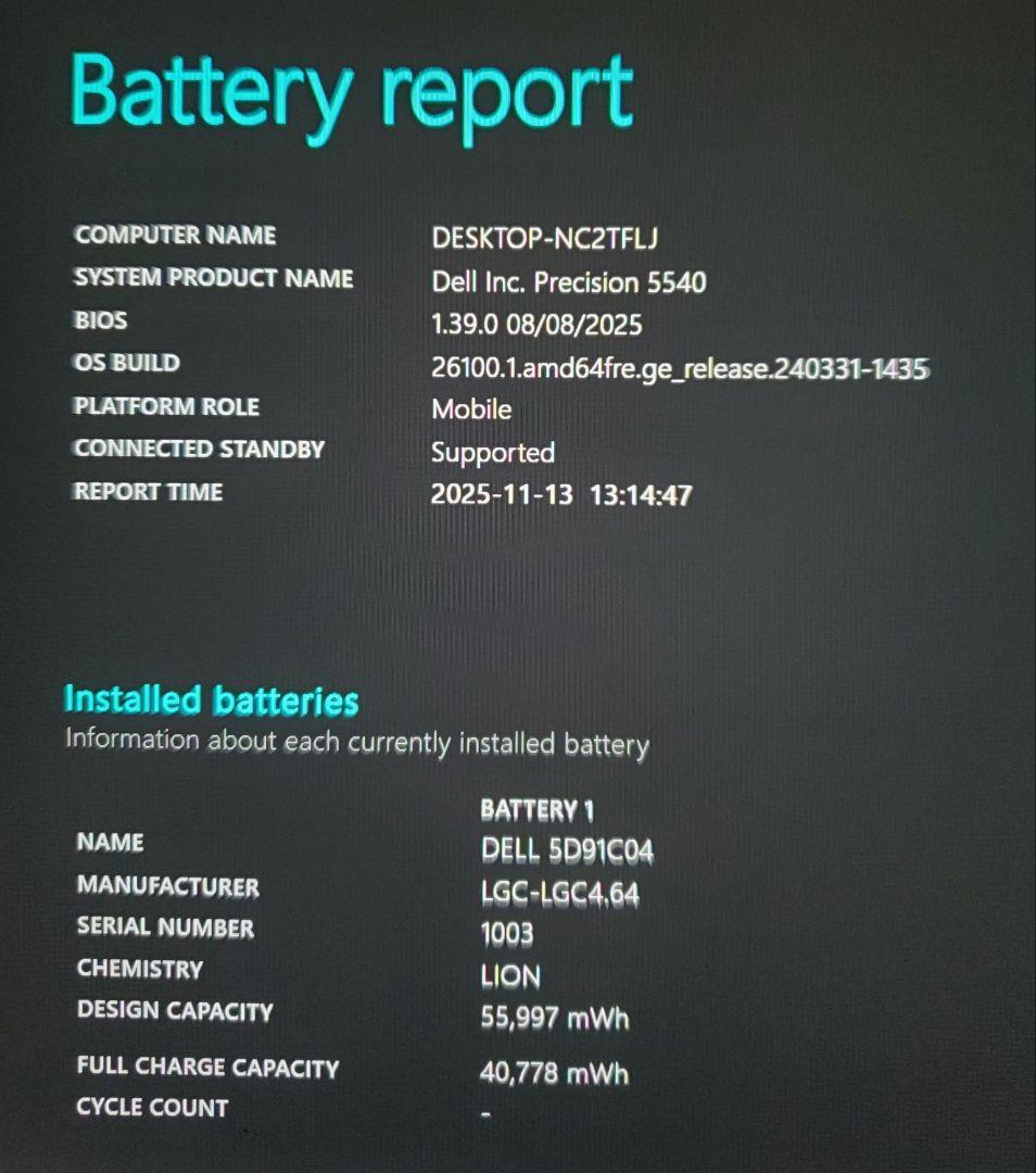 Windowsノート本体 Precision5540 Corei7-9750H 32GB Quadro