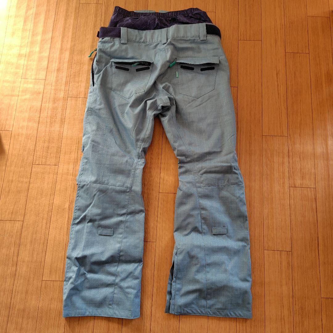 ICEPARDAL スキーウェア　上下セット 黒 水色 手袋付き