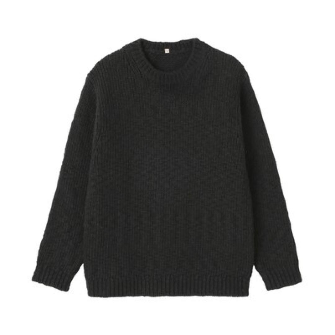 新品muji labo 2025メリノウールローゲージクルーネックセーター