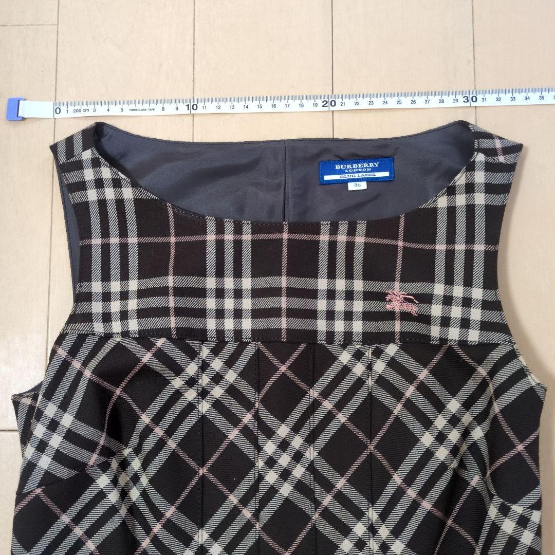 BURBERRY ノースリーブ チェック柄 ワンピース36