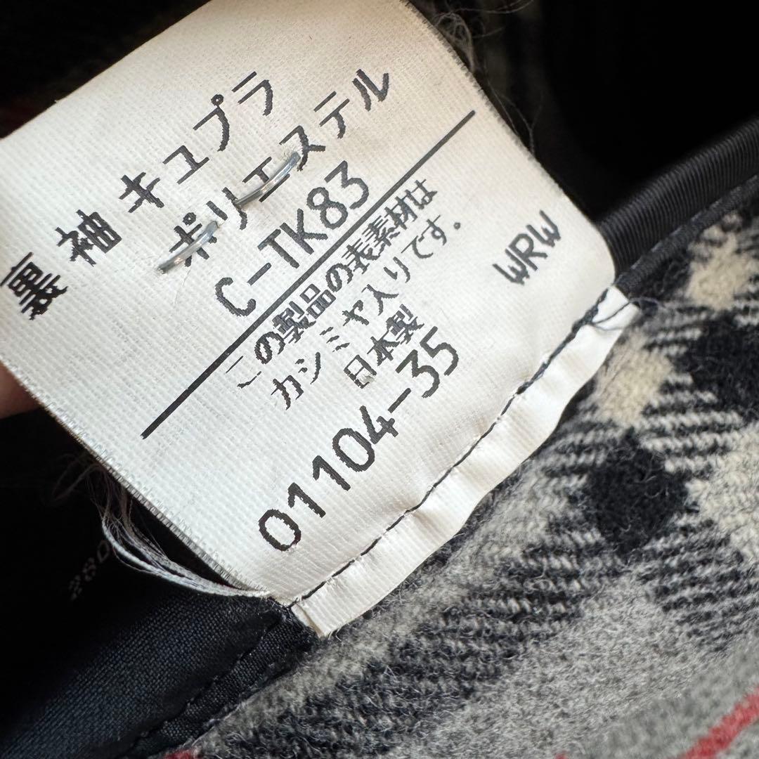 burberrys ダッフルコート　カシミヤ混　ロング　ノバチェック　グレー　L