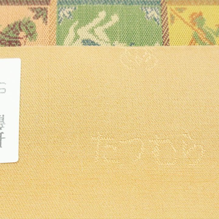 特選品【龍村美術織物・たつむら】　【全通柄】の名物裂　長尺の開き名古屋帯・京袋帯