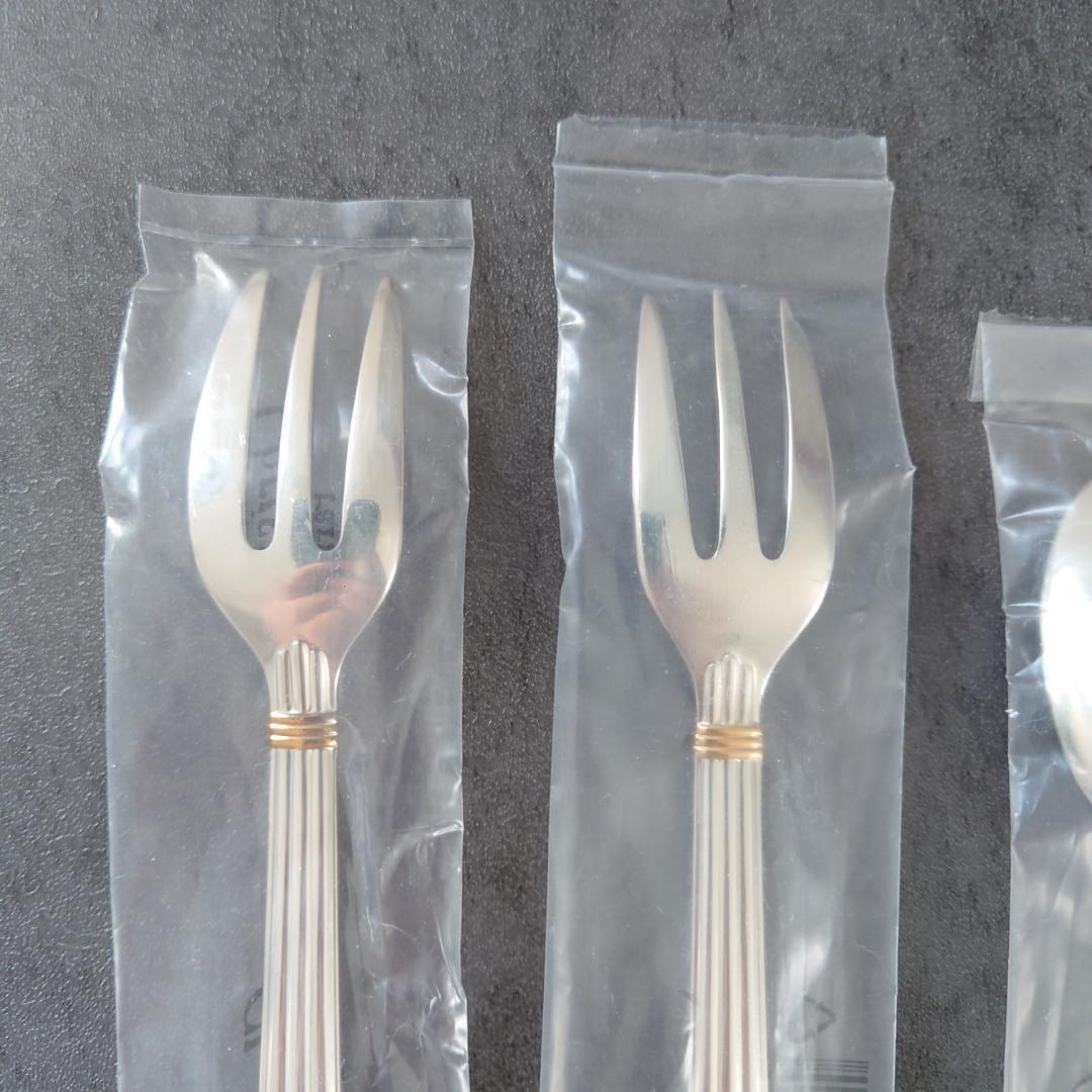 クリストフル アリアゴールドリング ケーキフォークコーヒースプーン 未開封 4点