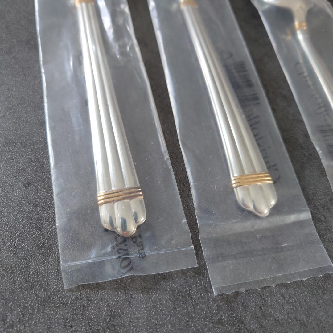 クリストフル アリアゴールドリング ケーキフォークコーヒースプーン 未開封 4点