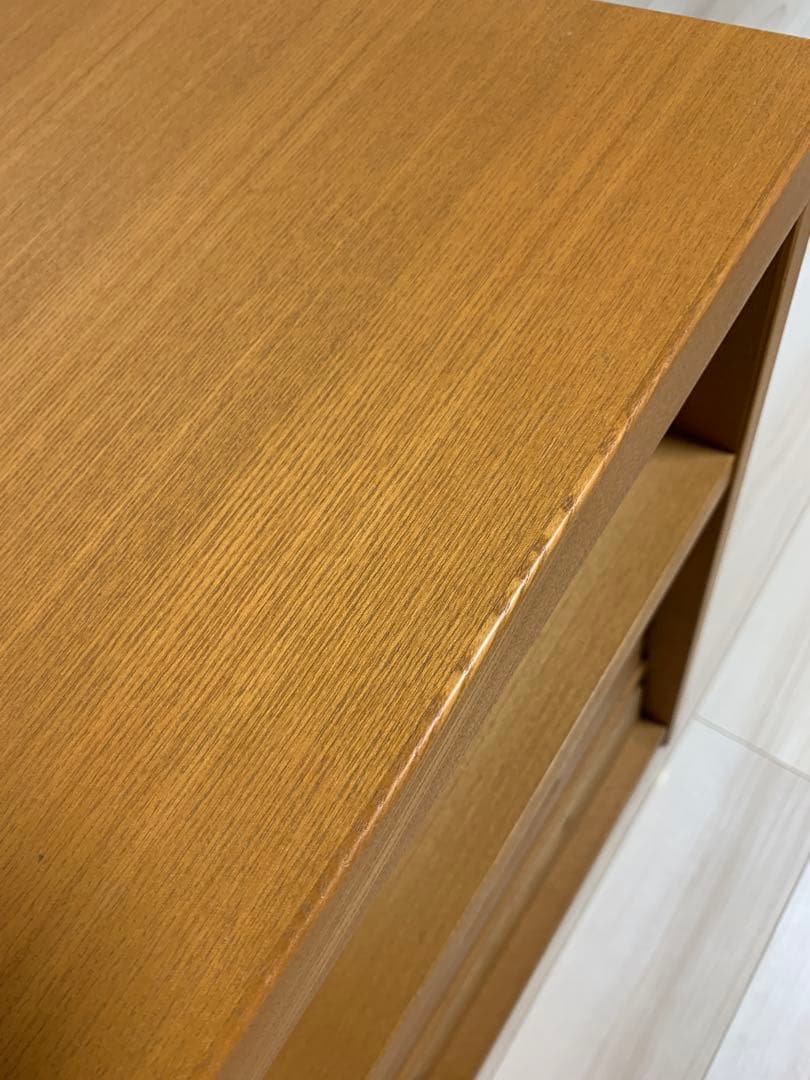 コスガ　タモ材天然木キャビネット　キャスター付 送料込み