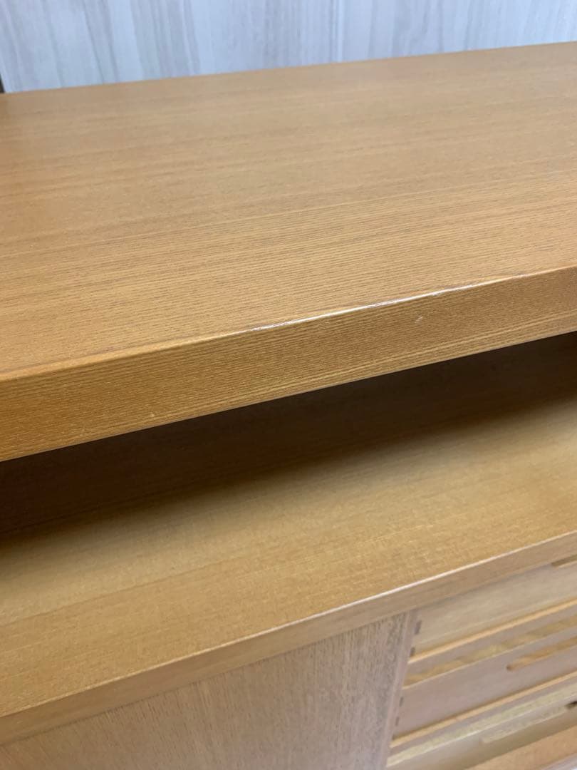 コスガ　タモ材天然木キャビネット　キャスター付 送料込み