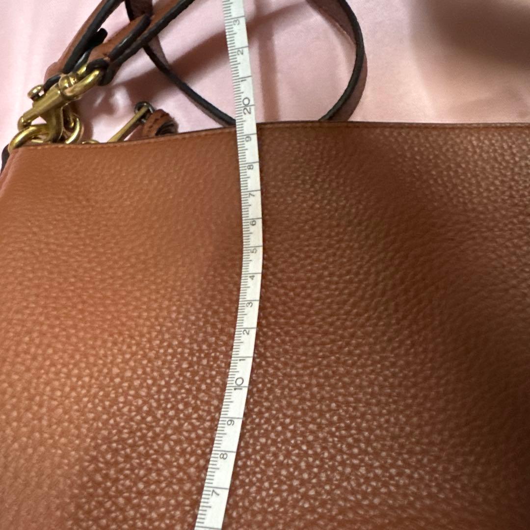 【未使用品】COACH ブラウン レザー ショルダーバッグ
