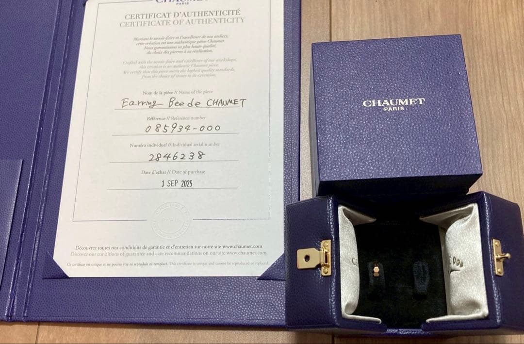 BEE DECHAUMET シングルフープピアスビードゥショーメ