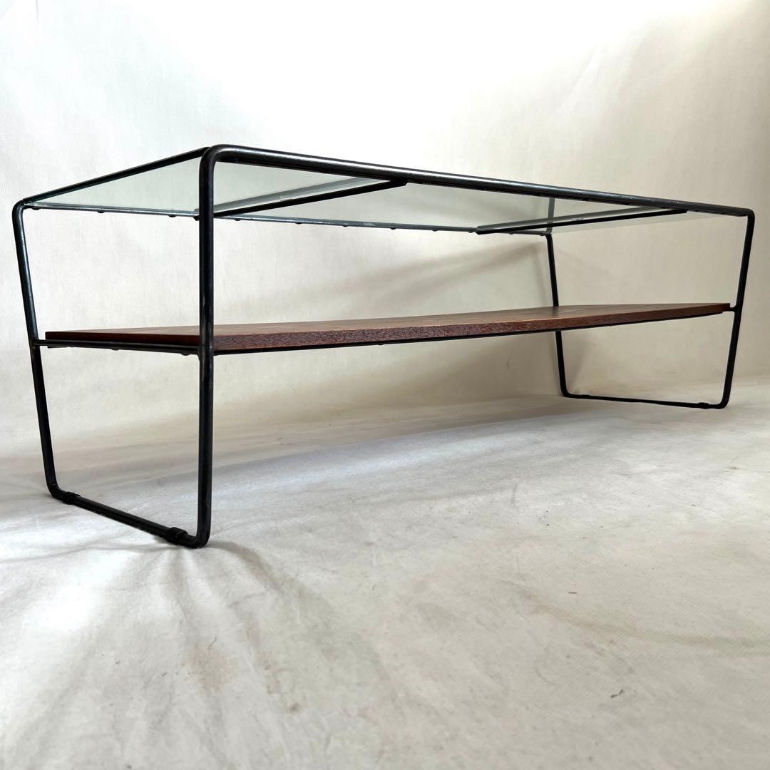 アデペシュ・ソコフ・アイアンガラステーブル・120cm