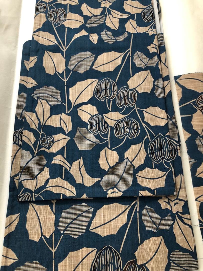 さな⭐︎竺仙　浴衣　奥州小紋　ほおずき鬼灯　お仕立て済