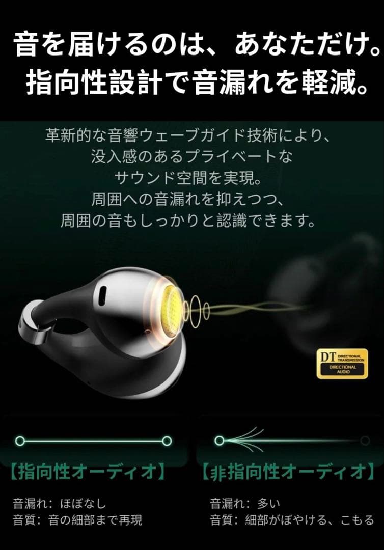 BUTTONS CLIP ワイヤレスイヤホン シルバー・ブラック