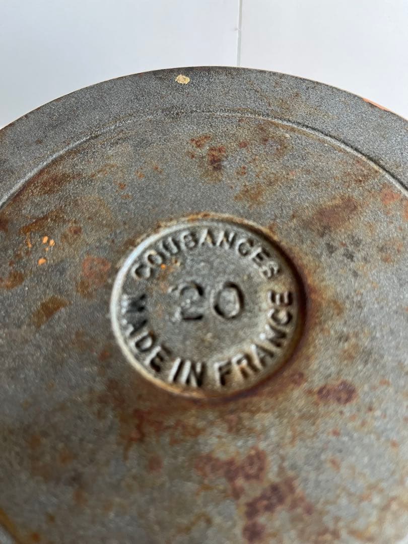 廃盤　クーザンス 両手鍋　20cm レンガ色