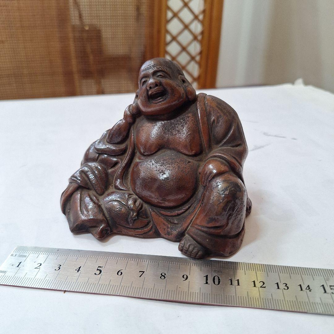 布袋様　陶器製　香炉