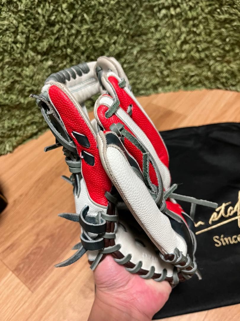 ウィルソンスタッフ カスタムオーダー 軟式内野用 D5 ホワイトSS×レッドSS