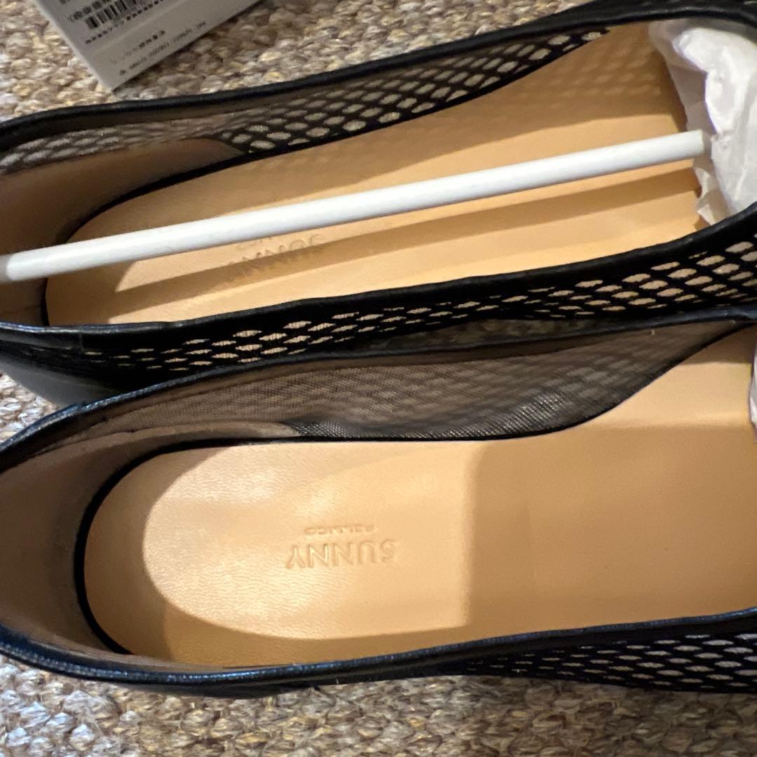 SUNNY ブラック フラットシューズ 39