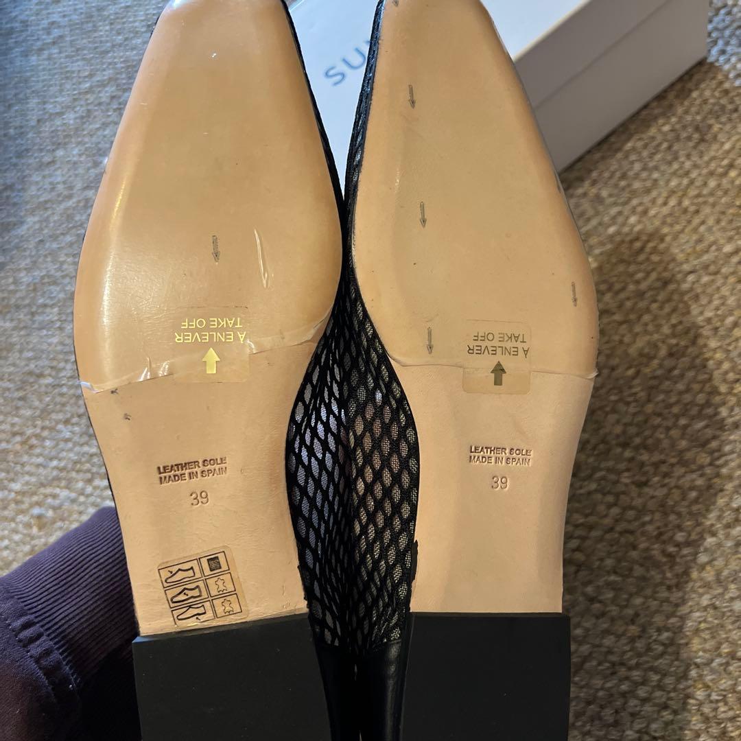 SUNNY ブラック フラットシューズ 39