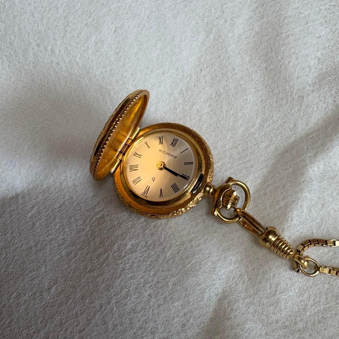 BUCHERERブッフェラー 懐中時計 ペンダントウォッチ アンティーク スイス