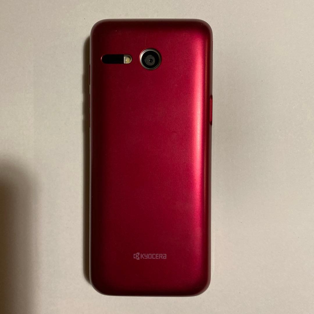 ガラケー　京セラ　KYF41 ワインレッド　SIMロック解除済　ほぼ未使用
