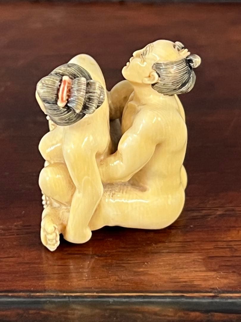 鈴坊 極上『浮世絵春画』 根付 　　（提げ物 /緒締め /重さ：22g