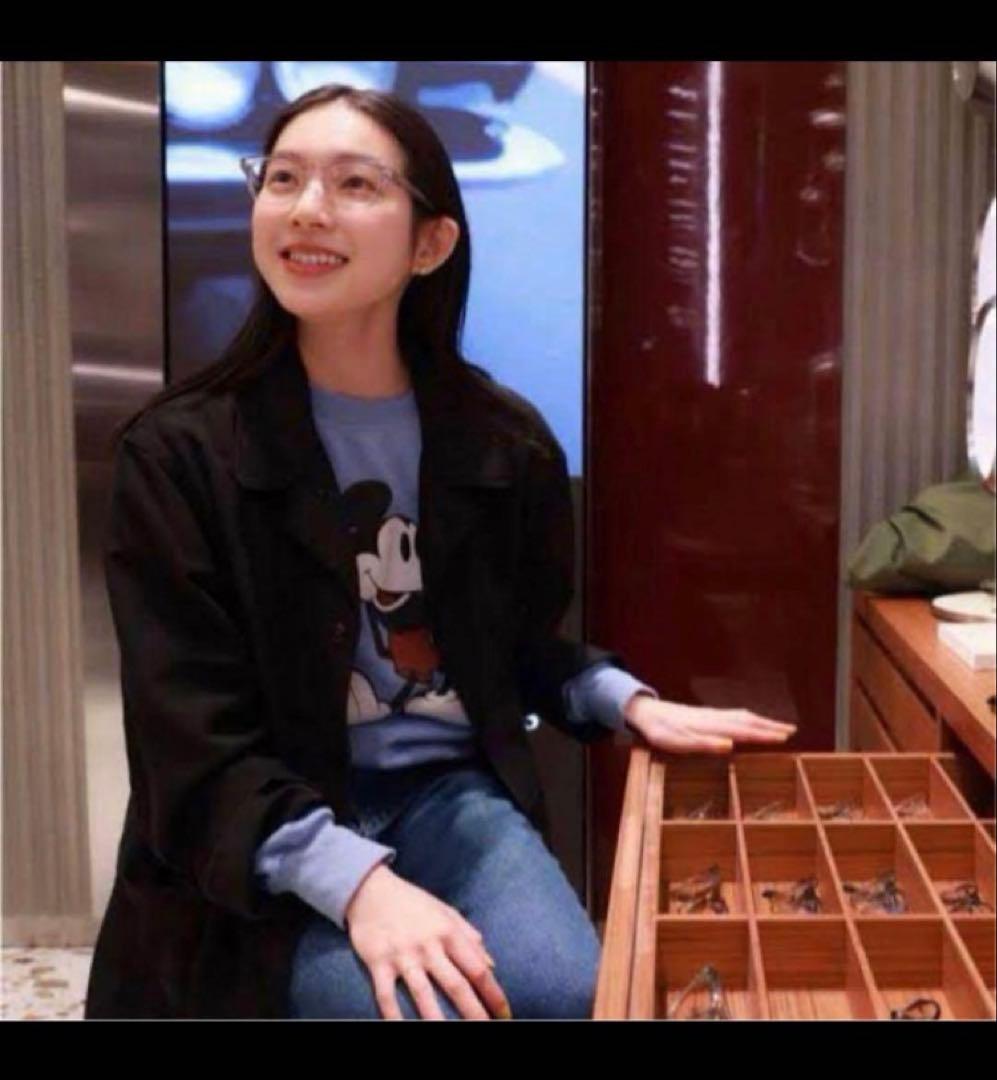 70s 80s Disney 白足ミッキー スウェット USA製 水色 Lサイズ