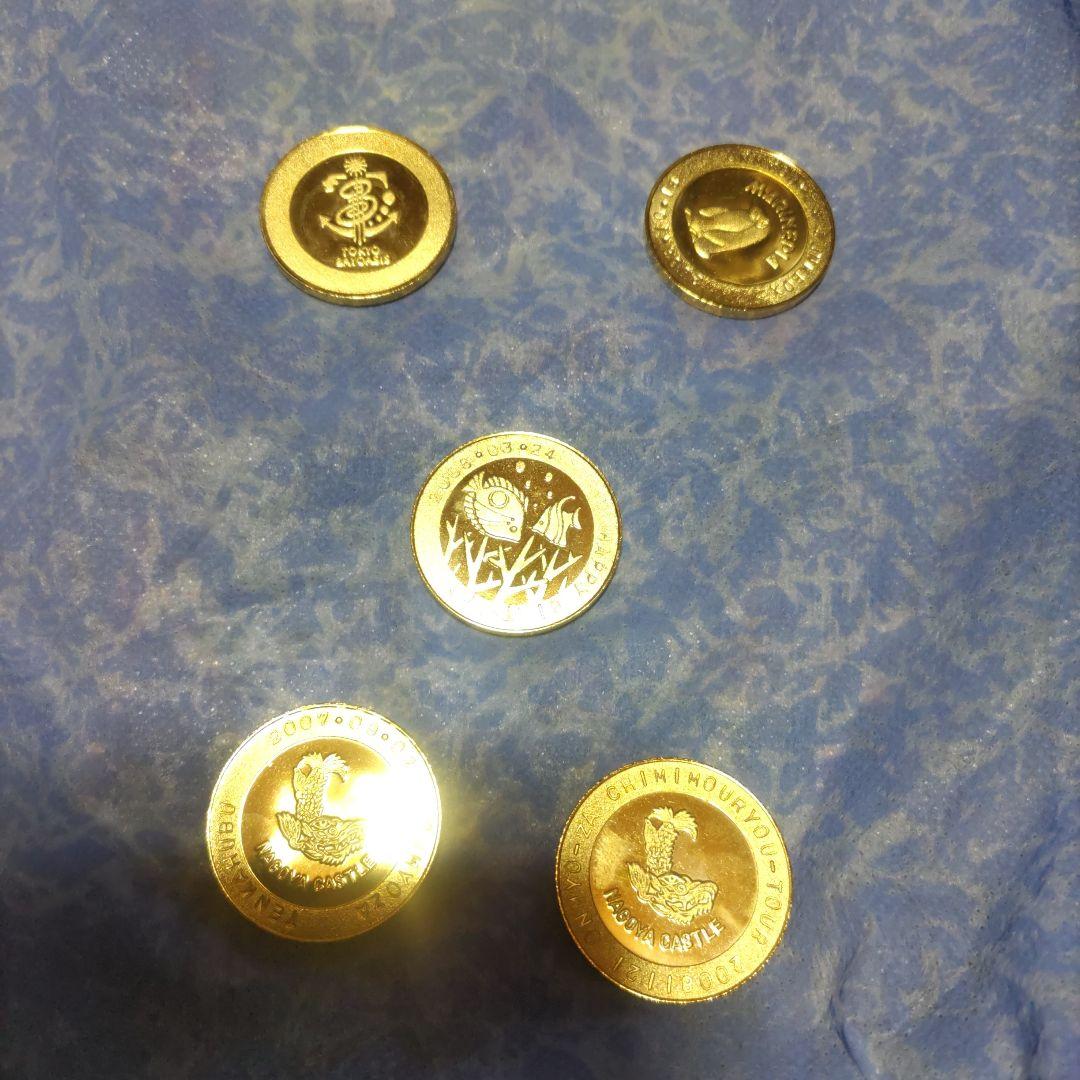 茶平工業　記念メダル5個　海ほたる　マリンピア松島　しながわ水族館　名古屋城