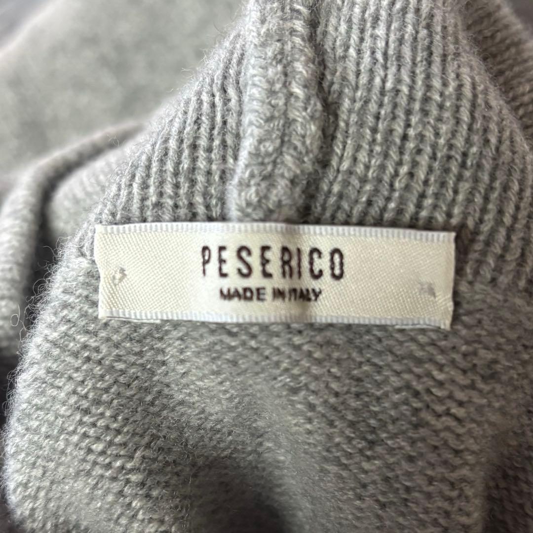 【美品】PESERICO ペセリコ　カシミヤ　シルク　タートルニットワンピース