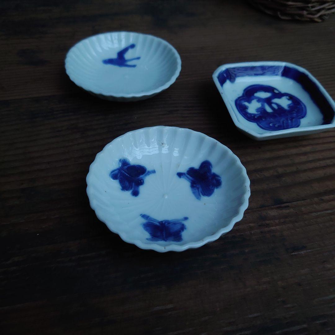 【ご成約】大聖寺伊万里 色絵 輪花縁 4寸皿 と骨董の器 おまとめ