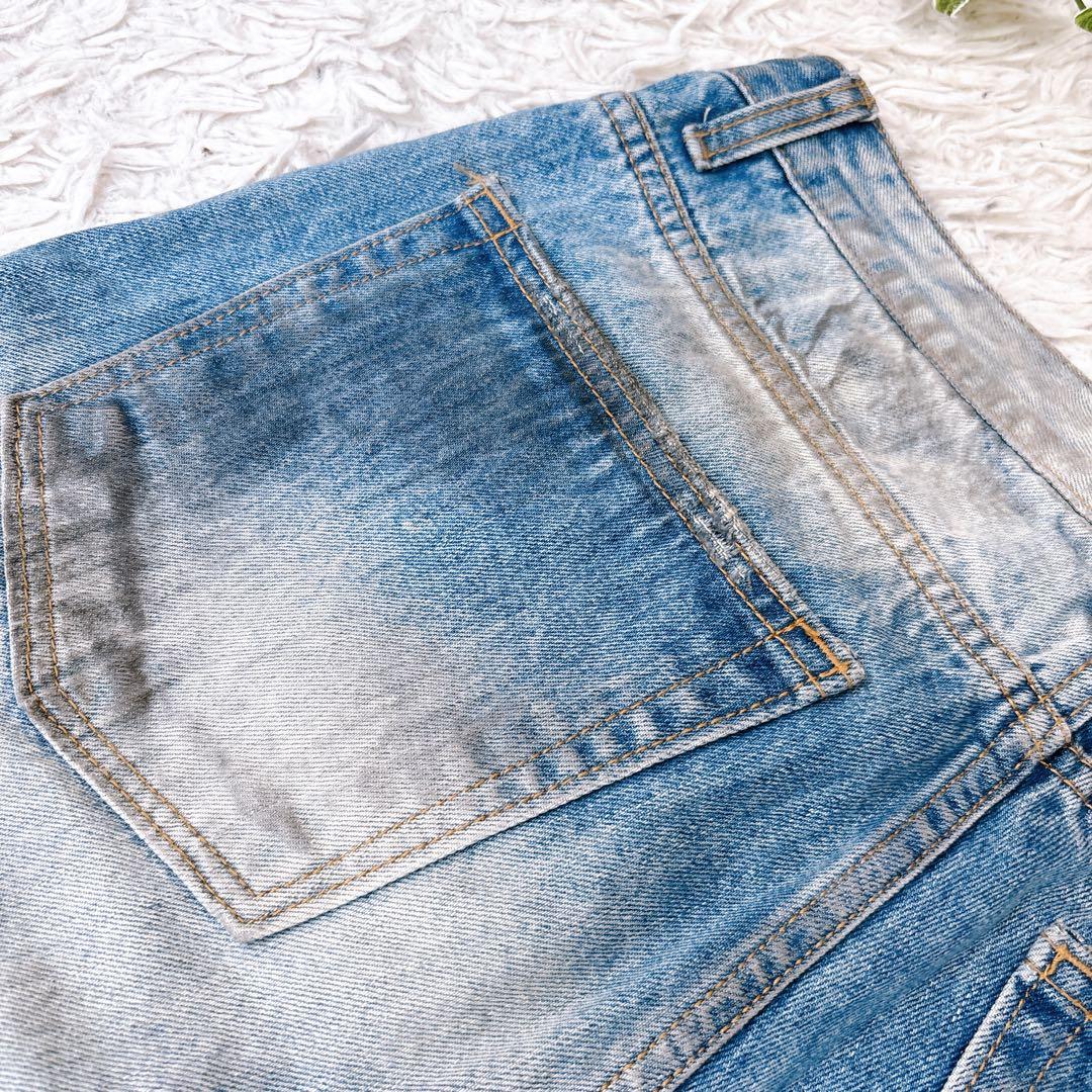 希少品　サンデーオフクラブ　ダメージ加工　フレア　ワイド デニムパンツ　サイズ1